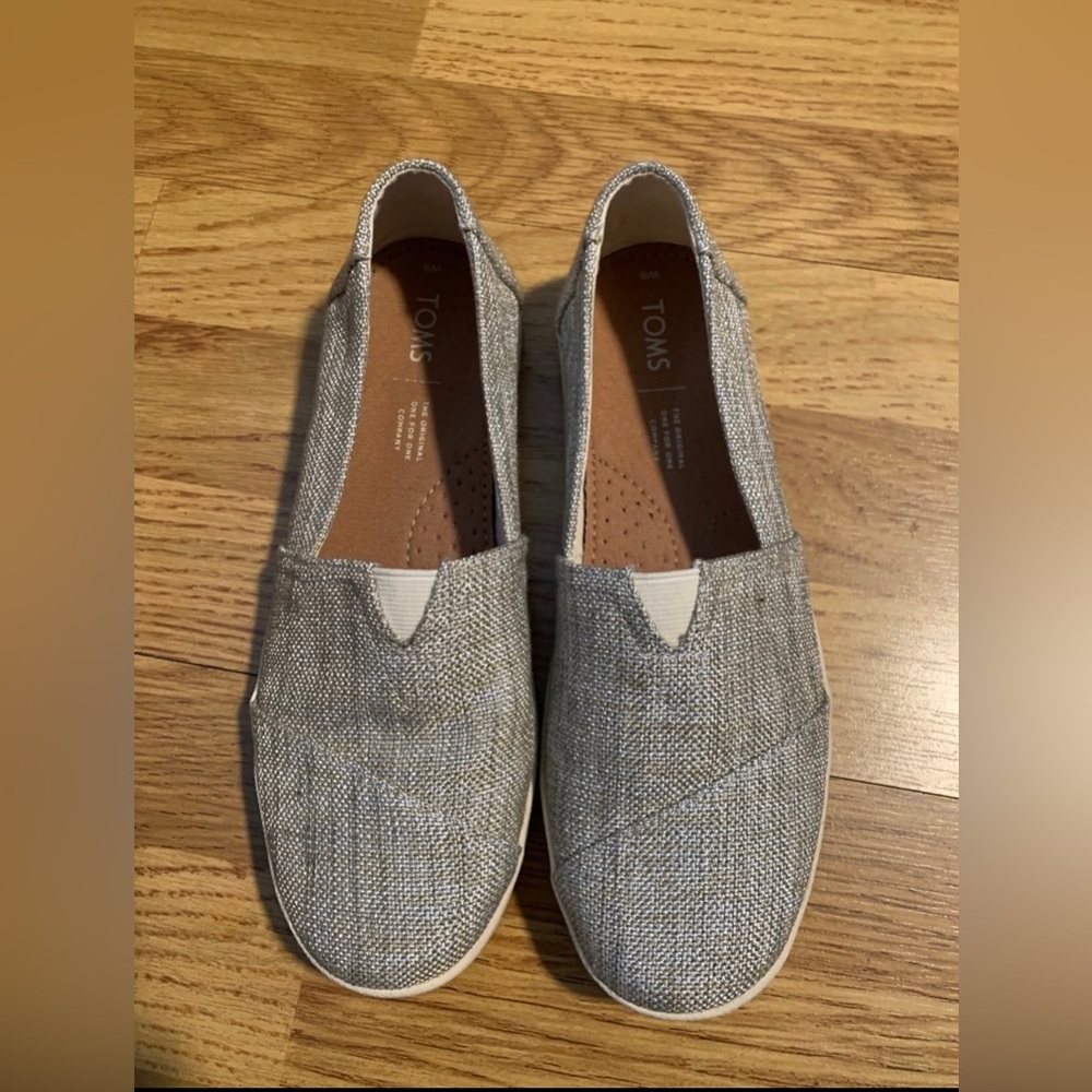 TOMS Alpargata Metallic Linen- Women’s Size 8W
